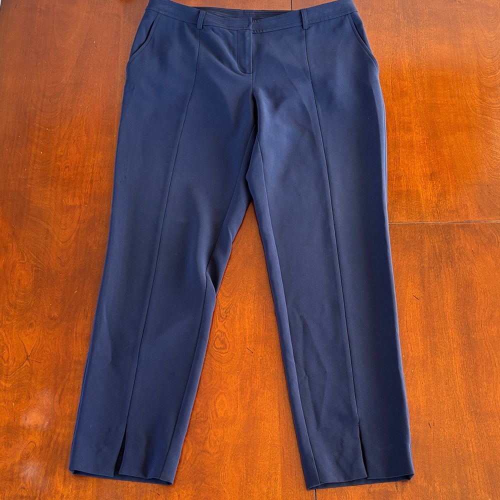 St. John Classic Navy Tailored Ankle Pants